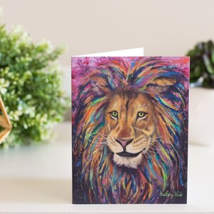 Nota kaart "Mijn vriend" | Christelijke kunstkaart | Lege wenskaart | Leeuw Stationair