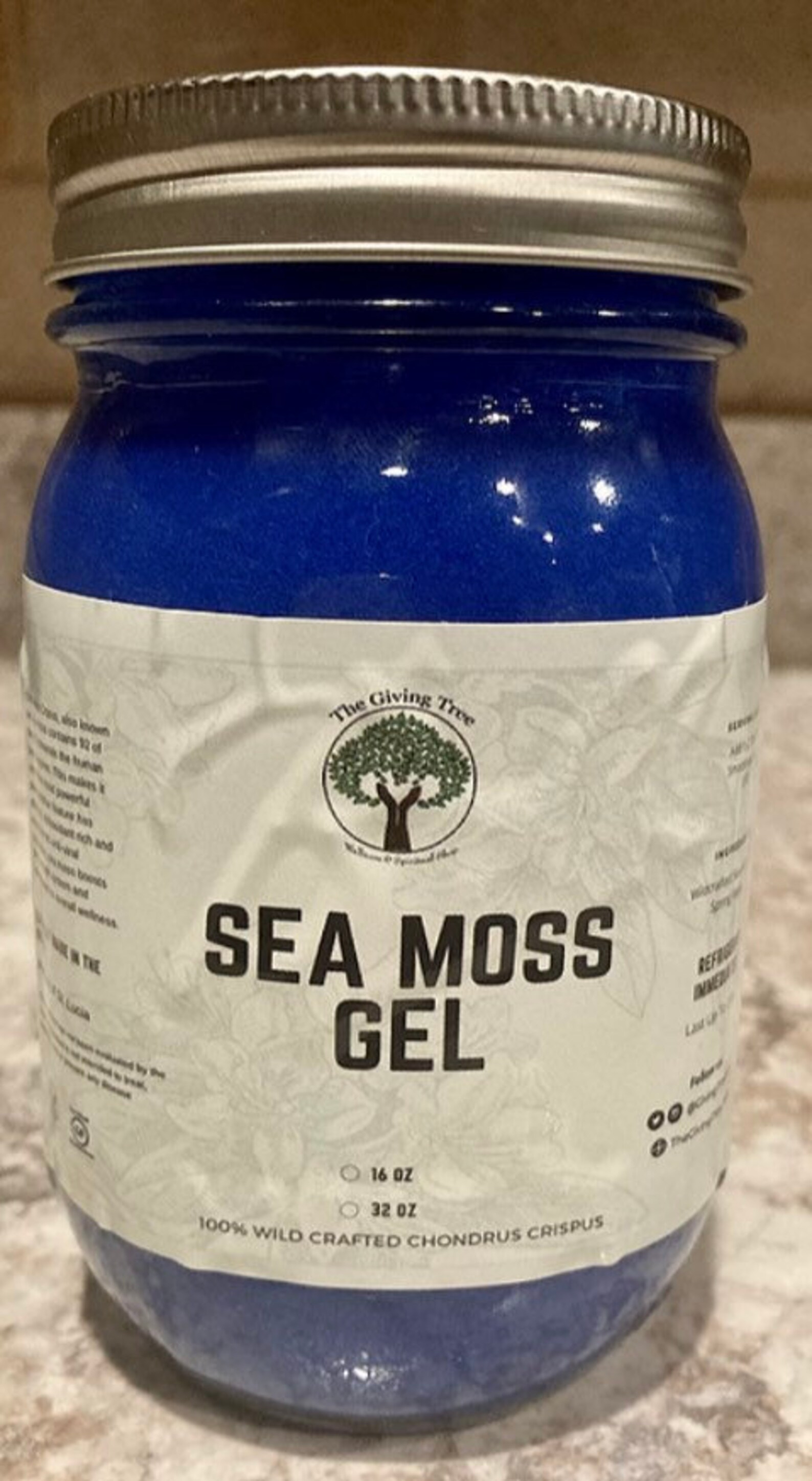 Blue Spirulina Sea Moss Gel 16 Oz Dr. Sebi Approved Etsy