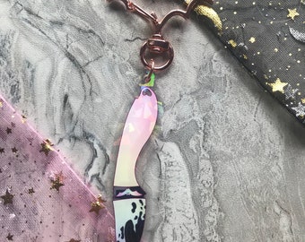 Black Blood Knife Holographique Pastel Gothique Porte-clés