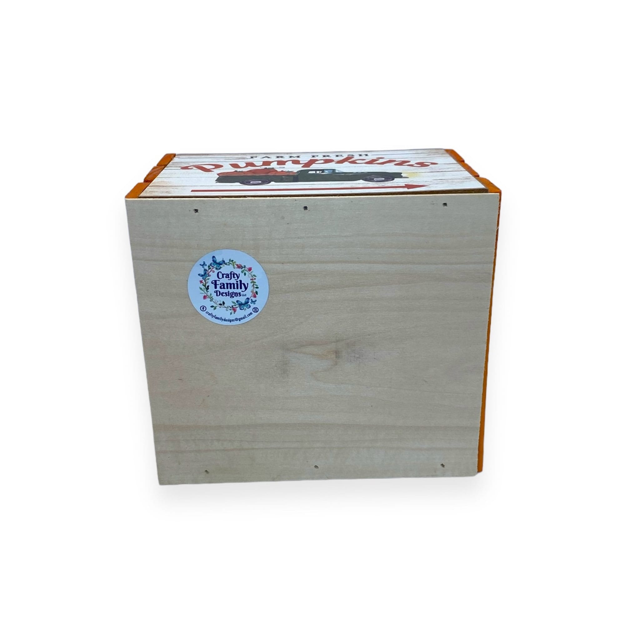 Handmade Fall Wooden Crate, 