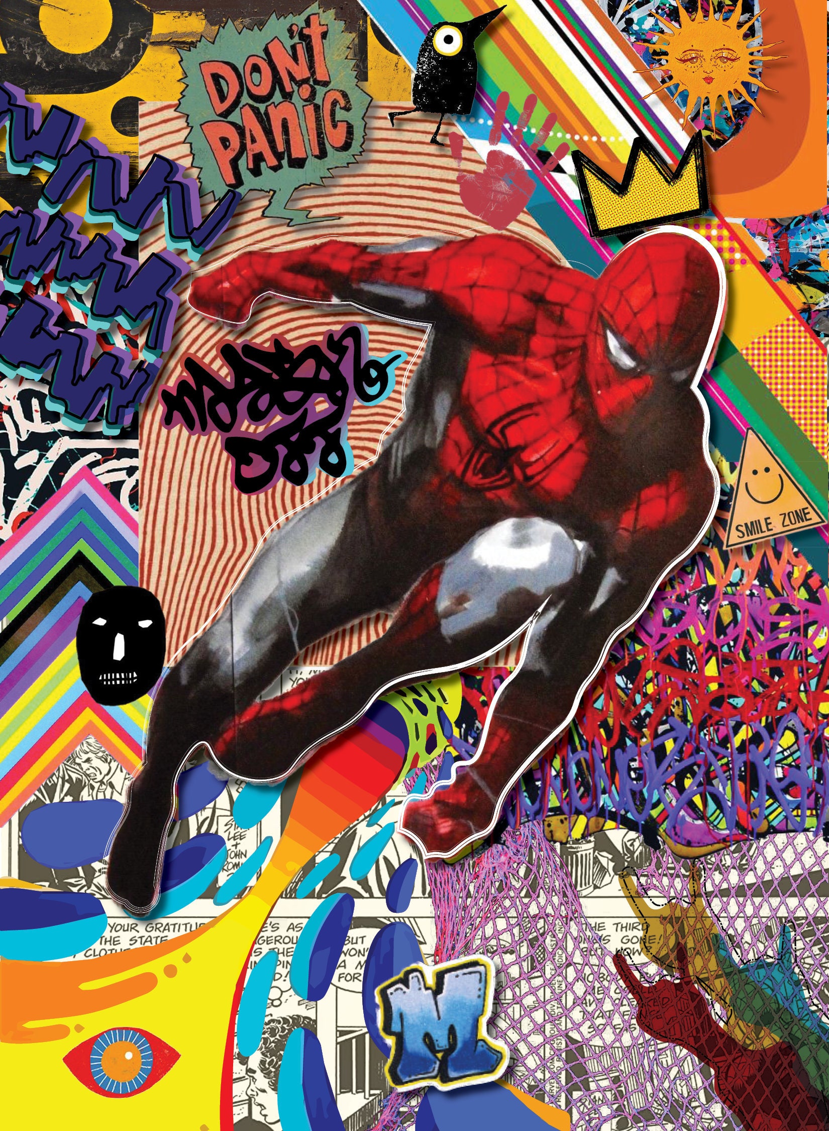 Affiche graffiti spiderman Hexoa