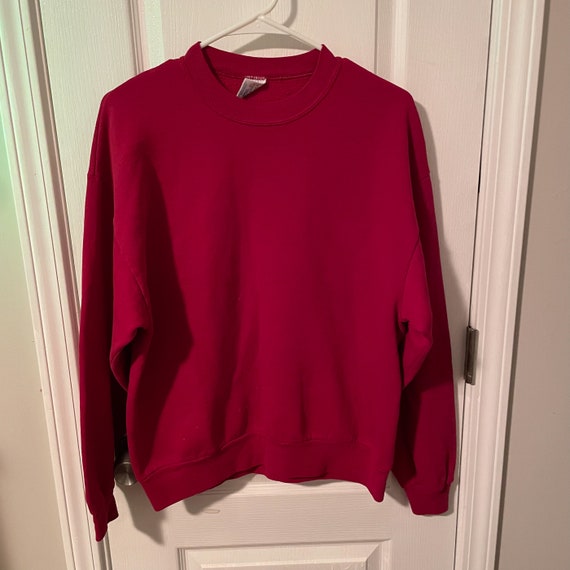 vintage 1980s solid red jerzees sweatshirt - image 1