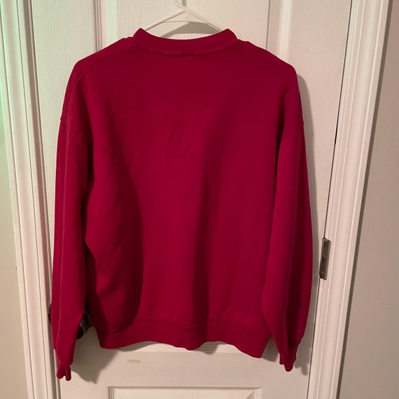 vintage 1980s solid red jerzees sweatshirt - image 5