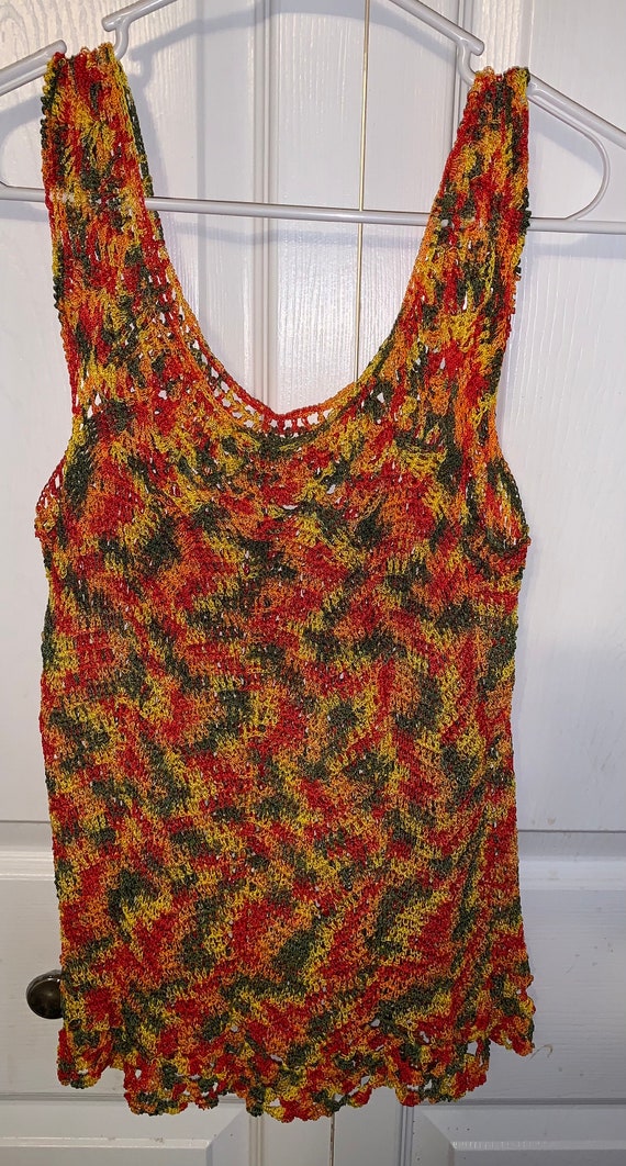 Handmade Crochet  tank top multicolor