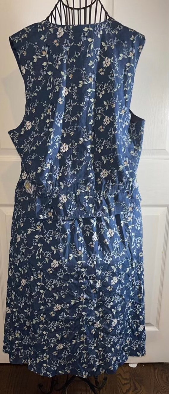 Vintage Talbots two piece Vest Skirt Floral set N… - image 3