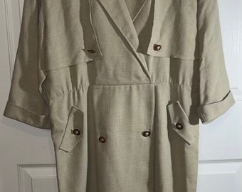 vintage S L Mode Beige Robe taille 14