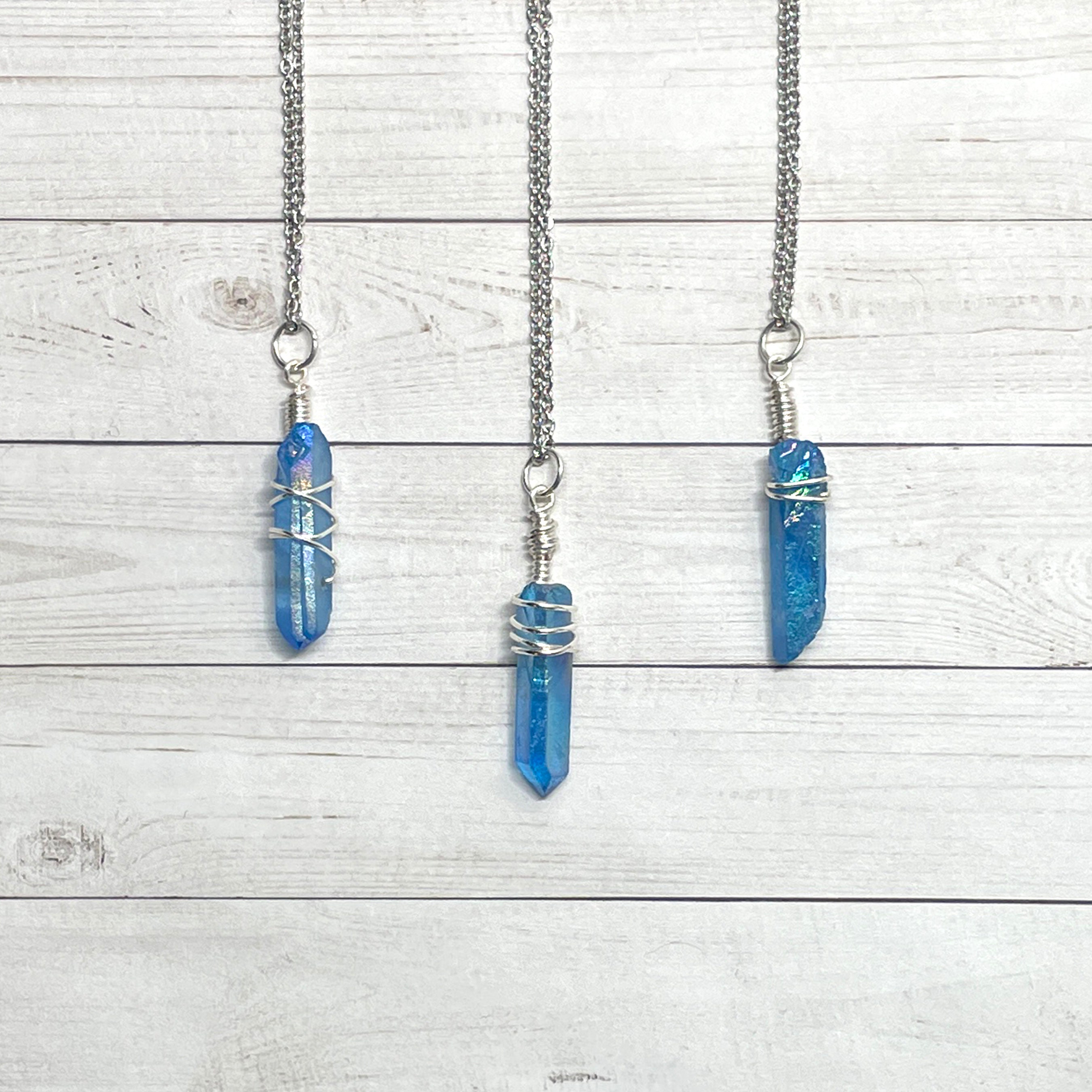 Blue Quartz Necklace - Etsy