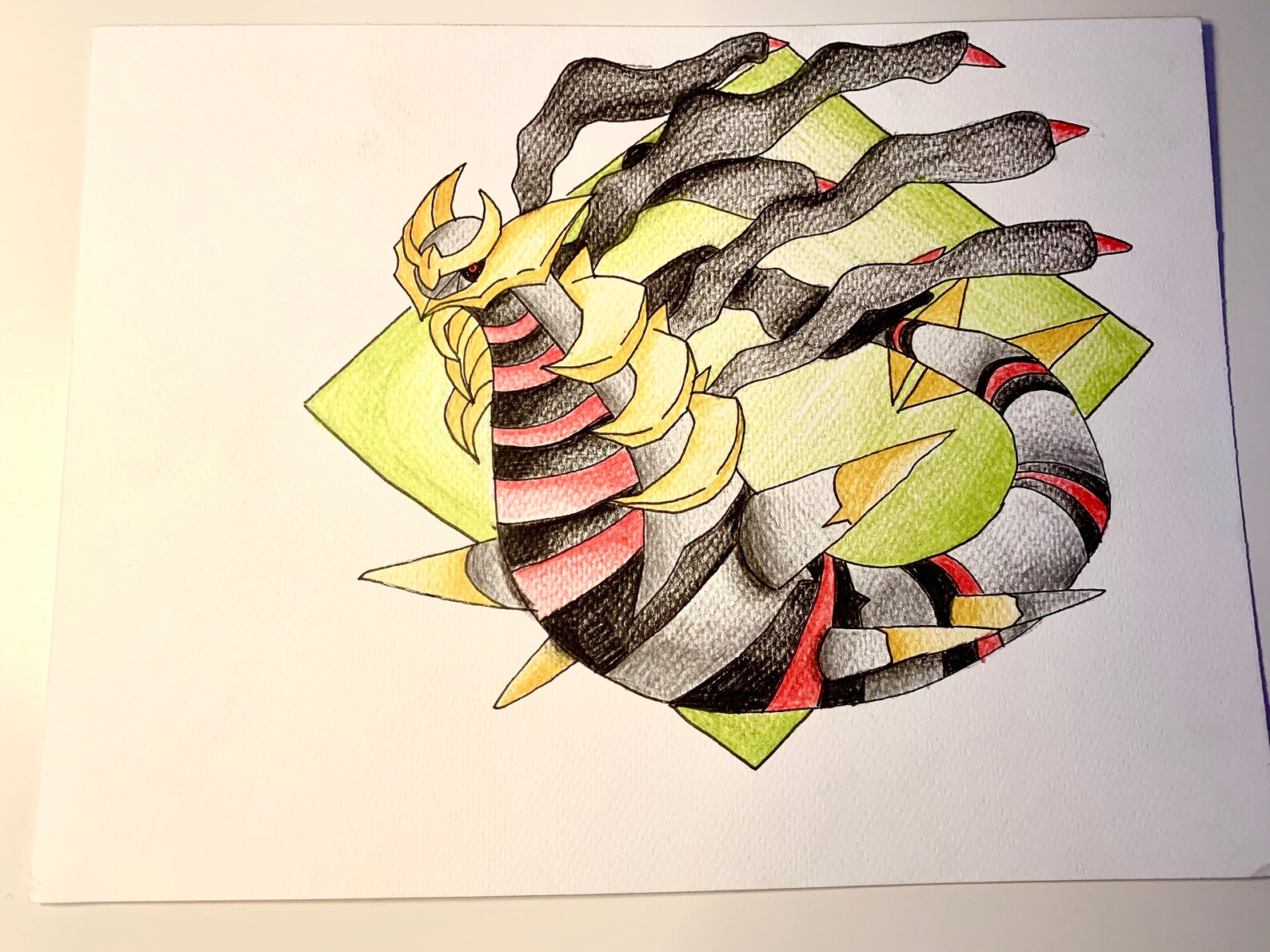 Giratina And or Altered Forme Giratina Coloured Drawing Etsy