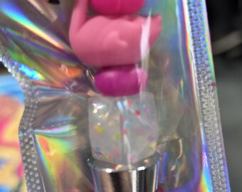 Flamingo (Style 2) Wine Stopper - by Heather- Supporting Artists with Barriers