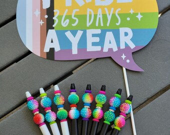 Ombre Rainbow Bling (Black) - Joyful Jotters by Heather - Supporting Artists with Barriers