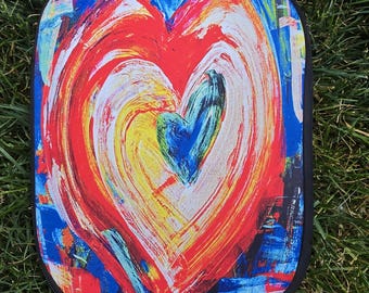 Pickleball Paddle Cover - Graffiti Heart by Ian G. - Supporting Artisans with Barriers