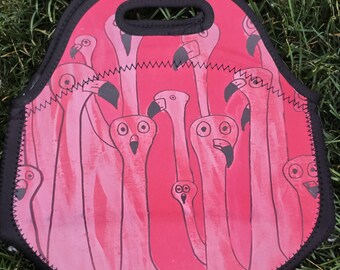 Lunch Tote - Flamingle Art By Anna - Supporting Artisans with Barriers