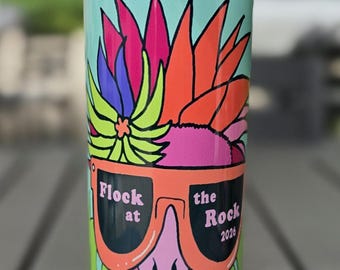 20 oz Tumbler - Flock at the Rock Art By Anna - supporting artisans with barriers
