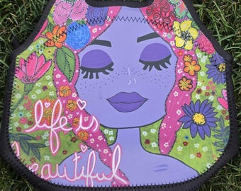 Lunch Tote - Purple Goddess Art By Anna - Supporting Artisans with Barriers