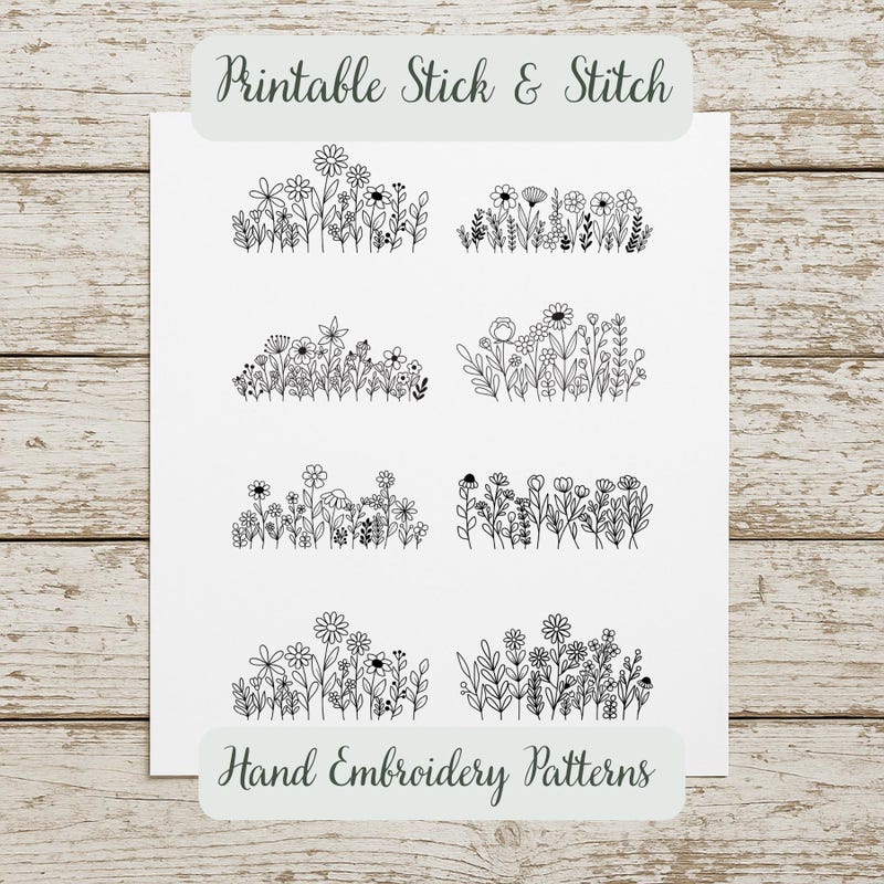 Hand Embroidery Floral - Etsy