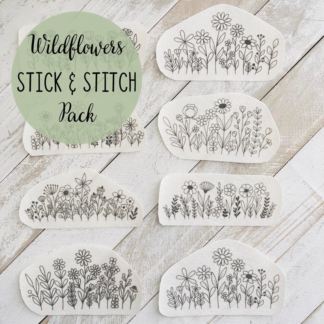 Wildflower Hand Embroidery Stick and Stitch Designs : Floral Border ...