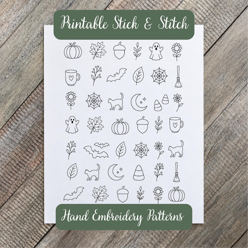 Sticking Patterns.pdf Mini modèles de broderie automnale à points de croix | Feuille de ...
