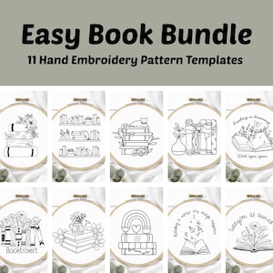 Broderimönsterpaket med bok: Blommig DIY-handbroderi (PDF direktnedladdning)