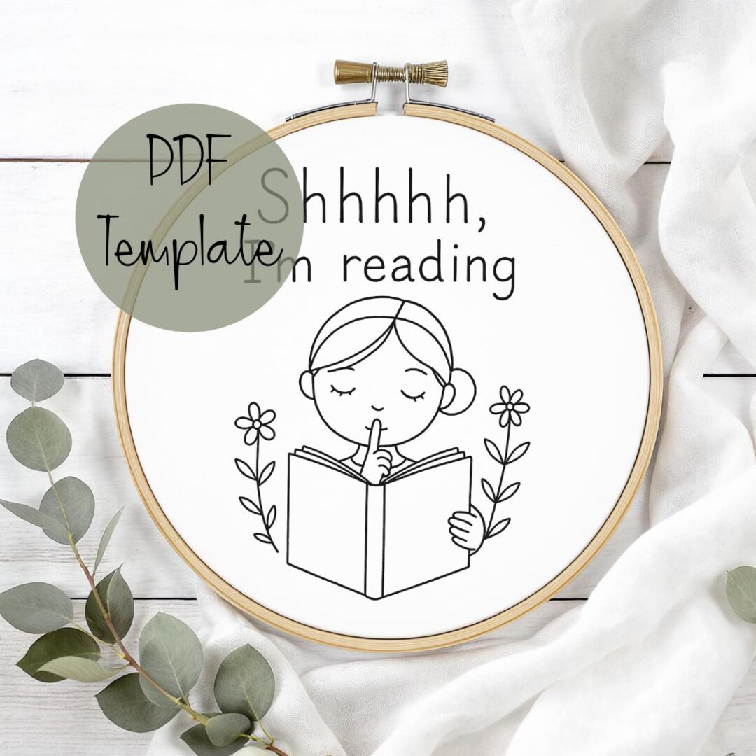 Floral Hand Embroidery Pattern: 6" Hoop Art Template (PDF Download - Etsy