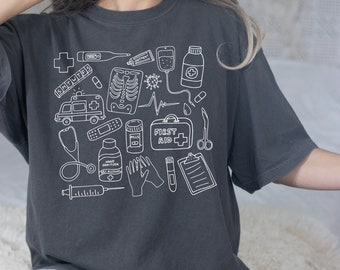 Medical Doodle T Shirt / Doctors / Medicine / Nurse / CNA / Assistant / Physician / Gift / RN / Medical Student
