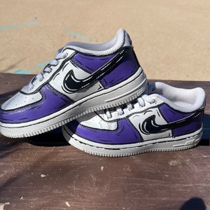 Air Force 1 Comic / Cartoon / Purple Custom Air Force 1s