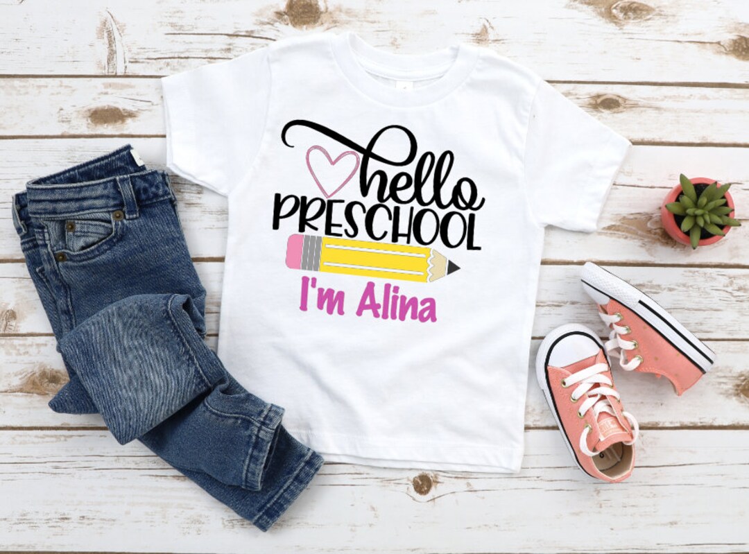 Preschool Hello Kindergarten Shirt First Day of School - Etsy