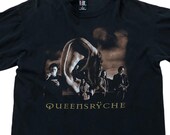 Queensryche World Tour Vintage 1997 Giant 90s Anvil Silent Lucidity Rock Metal Concert Band Cotton Black T-Shirt