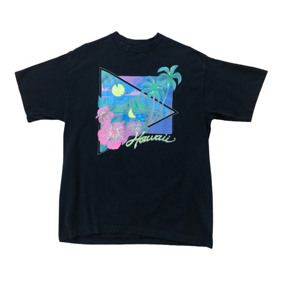 Hawaii Vintage 90s Neon Travel Tourist Destinatio… - image 1