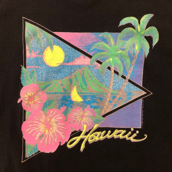 Hawaii Vintage 90s Neon Travel Tourist Destinatio… - image 2