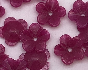 Pretty little flower beads, Purple (40 pieces per price)