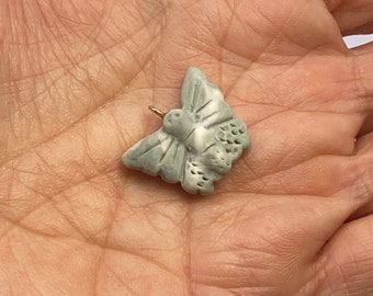 Hand made Ceramic butterfly charm (2 pieces per price)