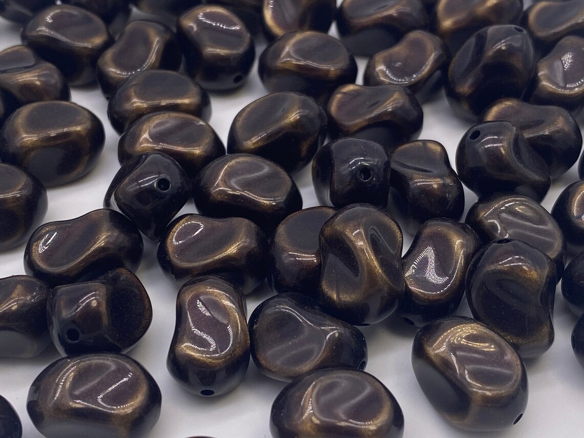 Chunky Bean Shaped Beads. Resin. 20 Pieces per Price Etsy