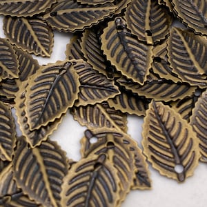 Brass leaf drops. ( 30 peices per price)