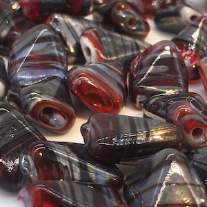 Hand made glass beads from India (30 pieces)
