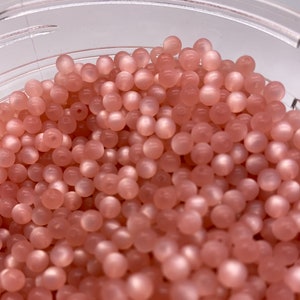 Pearly frosted pink round bead. 4mm. Acrylic ( 400 peices per price)