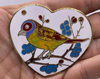 小さなヴィンテージの七宝焼き十字架。銅製。（青と黄色）4個入り