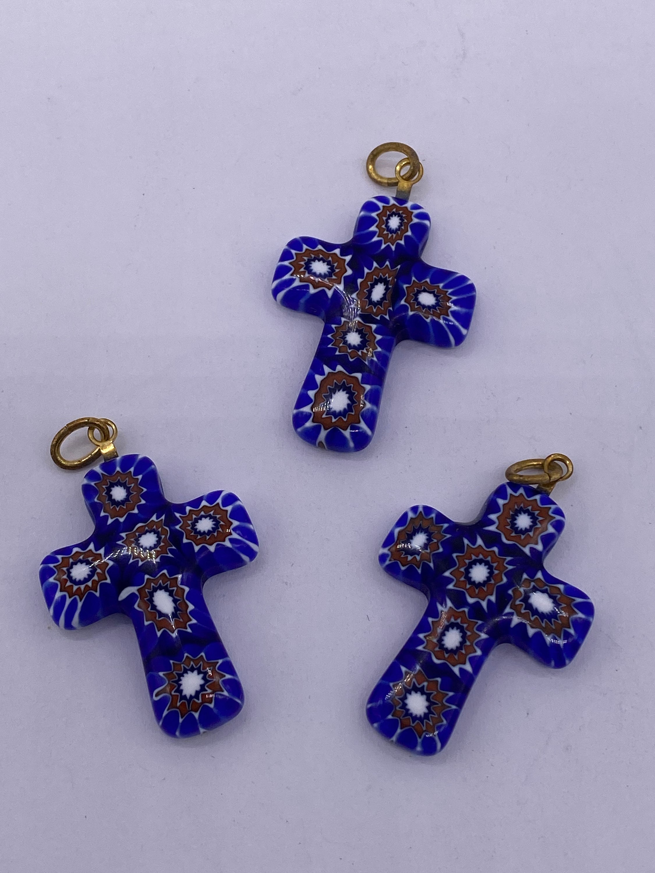 Millefiori cross pendant deals
