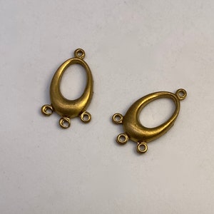 Vintage brass oval findings (4 pieces per price)