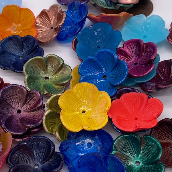 Acrylic Flower Beads Etsy