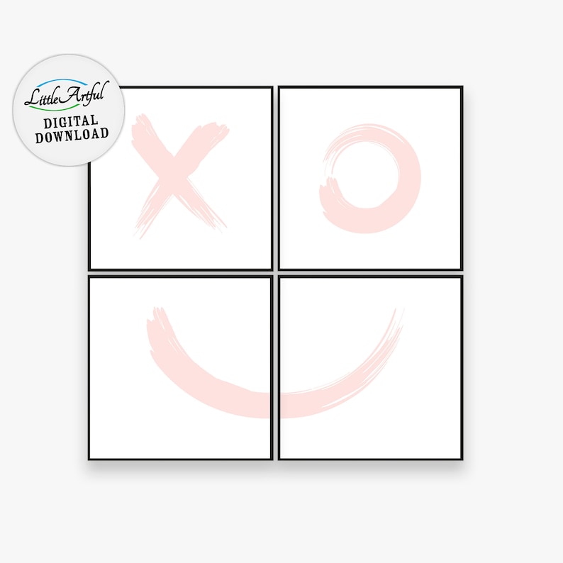 XO Print Set of 4 XO Printable Set X and O Print Set X and Etsy Ireland