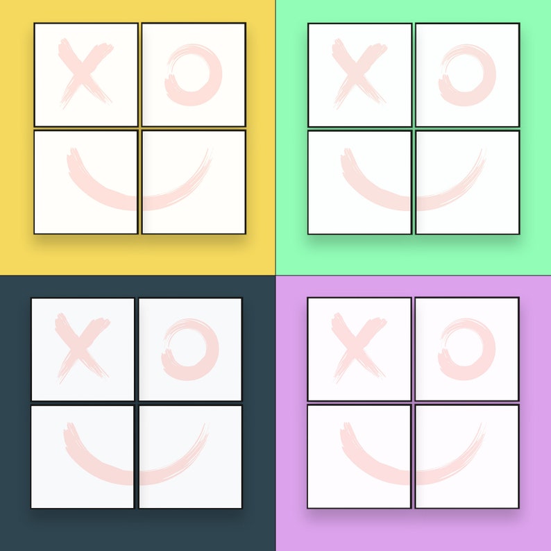 XO Print Set of 4 XO Printable Set X and O Print Set X and Etsy Ireland