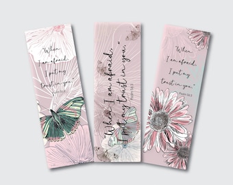 2024 JW Year Text Bookmark Digital Download - When I am afraid I put my trust in you Psalm 56:3