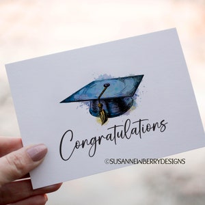 Tarjeta de felicitación imprimible de felicitación de graduación: 5 x 7 con plantilla de sobre adicional