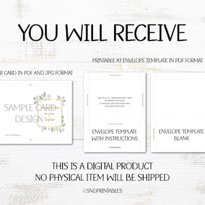 Dear Mom, I get it now. Thank you. Printable Greeting Card Mother's Day Card 5 x 7 with bonus envelope template image 3