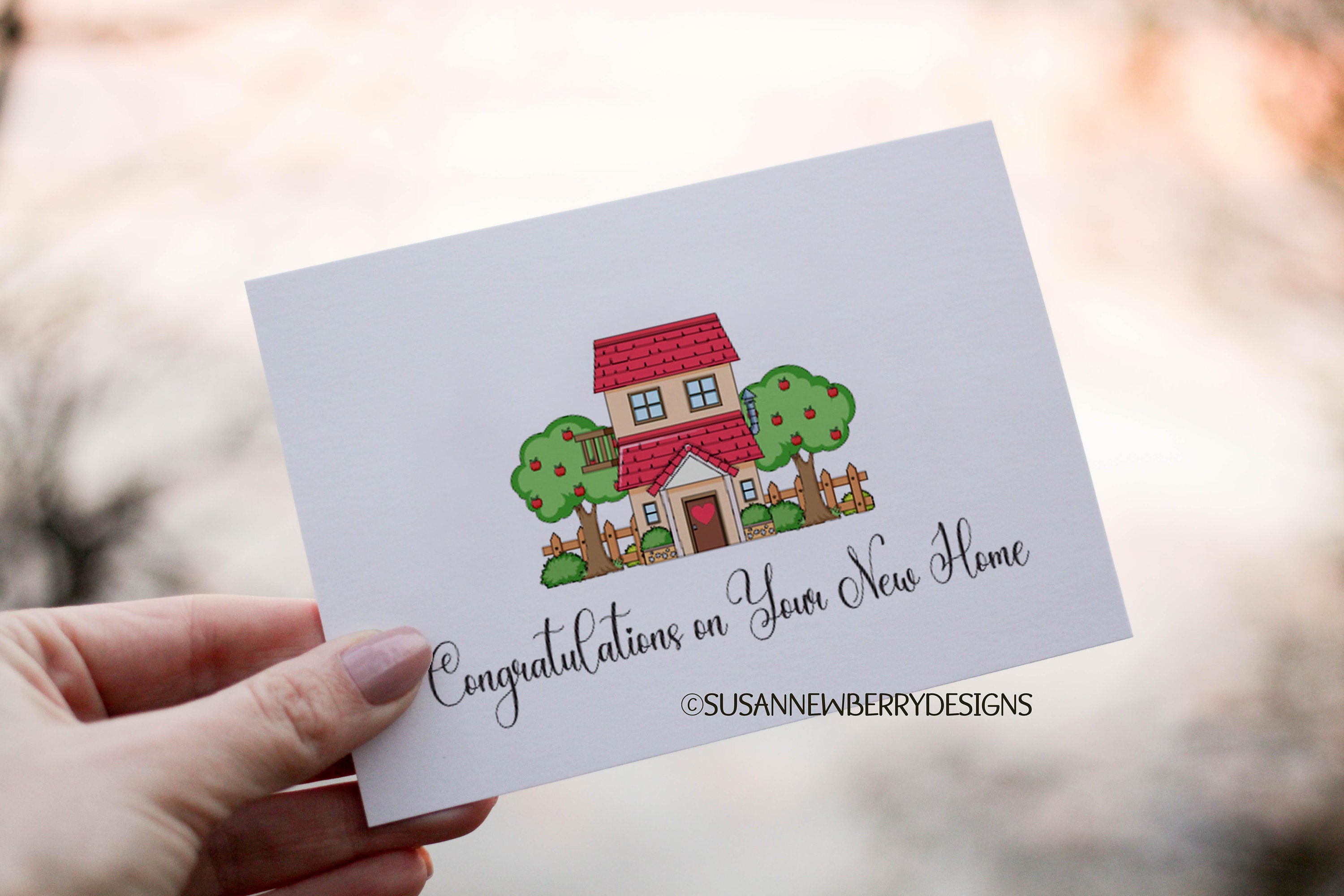 Congratulations on Your New Home Printable Greeting Card New Homeowner's Card 5 X 7 With Bonus ...