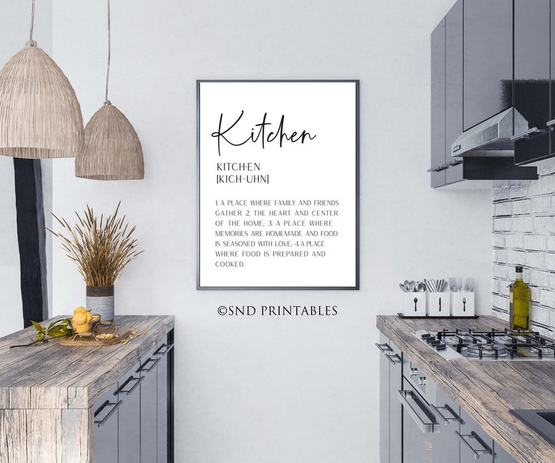 Kitchen Definition Art Printable in 8 X 10 and 12 X 16 Digital File ...