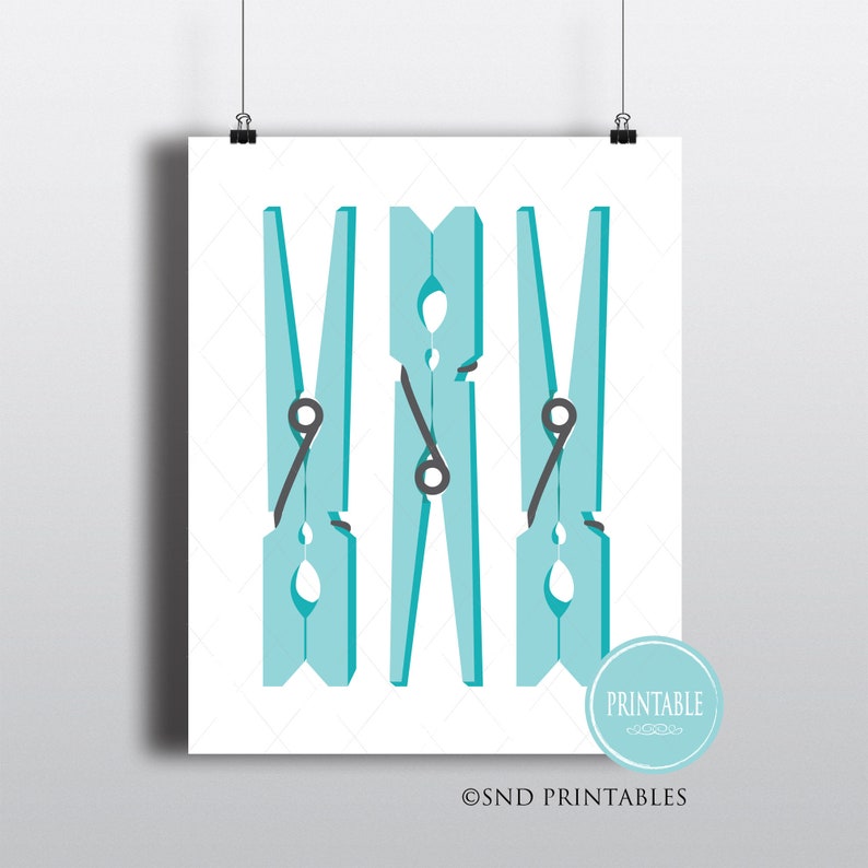 Laundry Trio Art Printables in 8x10 and 12x16 - Digital File - Washer ...