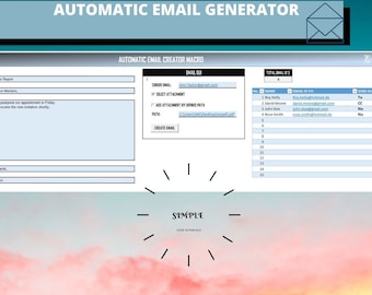 Automatic email generator excel template | Digital excel generator email | vba | outlook email generator excel