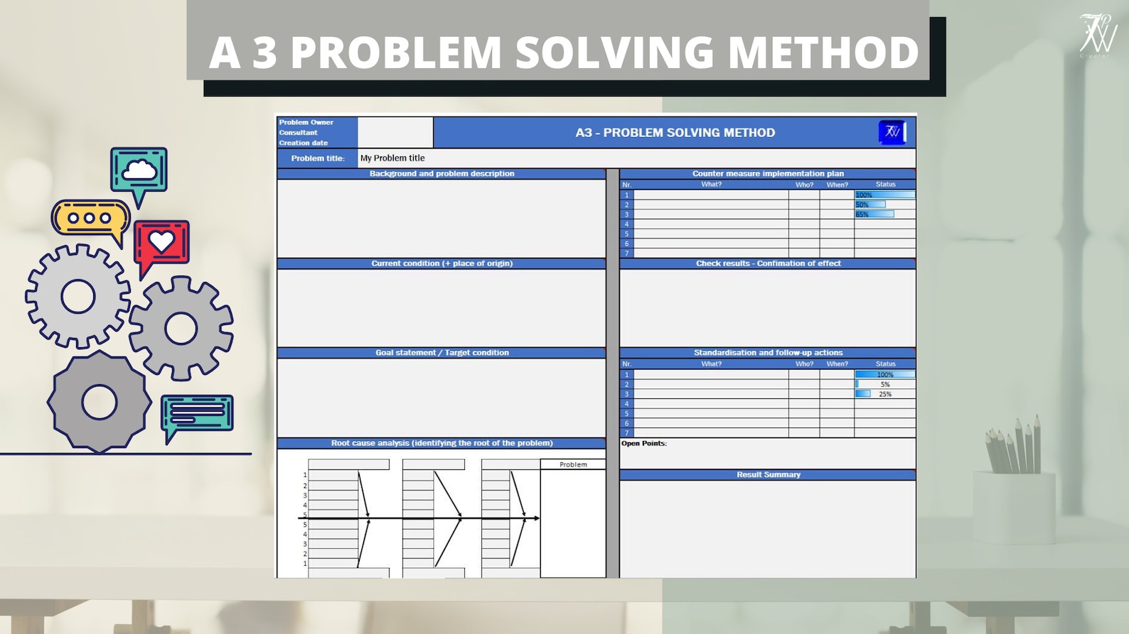 A3 Method Excel Template Digital Project Planner Exceltools A3 Method Excel Template Digital Project Planner Exceltools