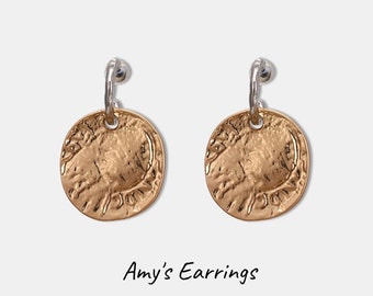 Boucles d/'Oreilles Argenté Perle Clous Lucky Fleur Noir Plaqué 18K NN 4
